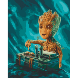 DJ Mały Groot 40x50cm, Art Craft - płótno naciągnięte na ramę