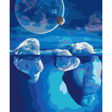 Góry lodowe pod przejrzystym oceanem 40x50cm, Art Craft - płótno naciągnięte na ramę