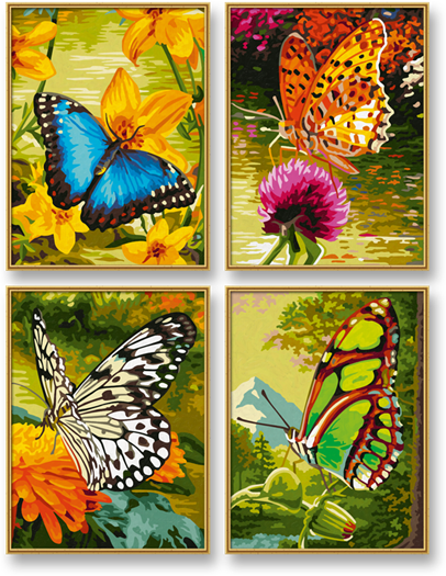 Motyle 4 obrazy 18 x 24 cm