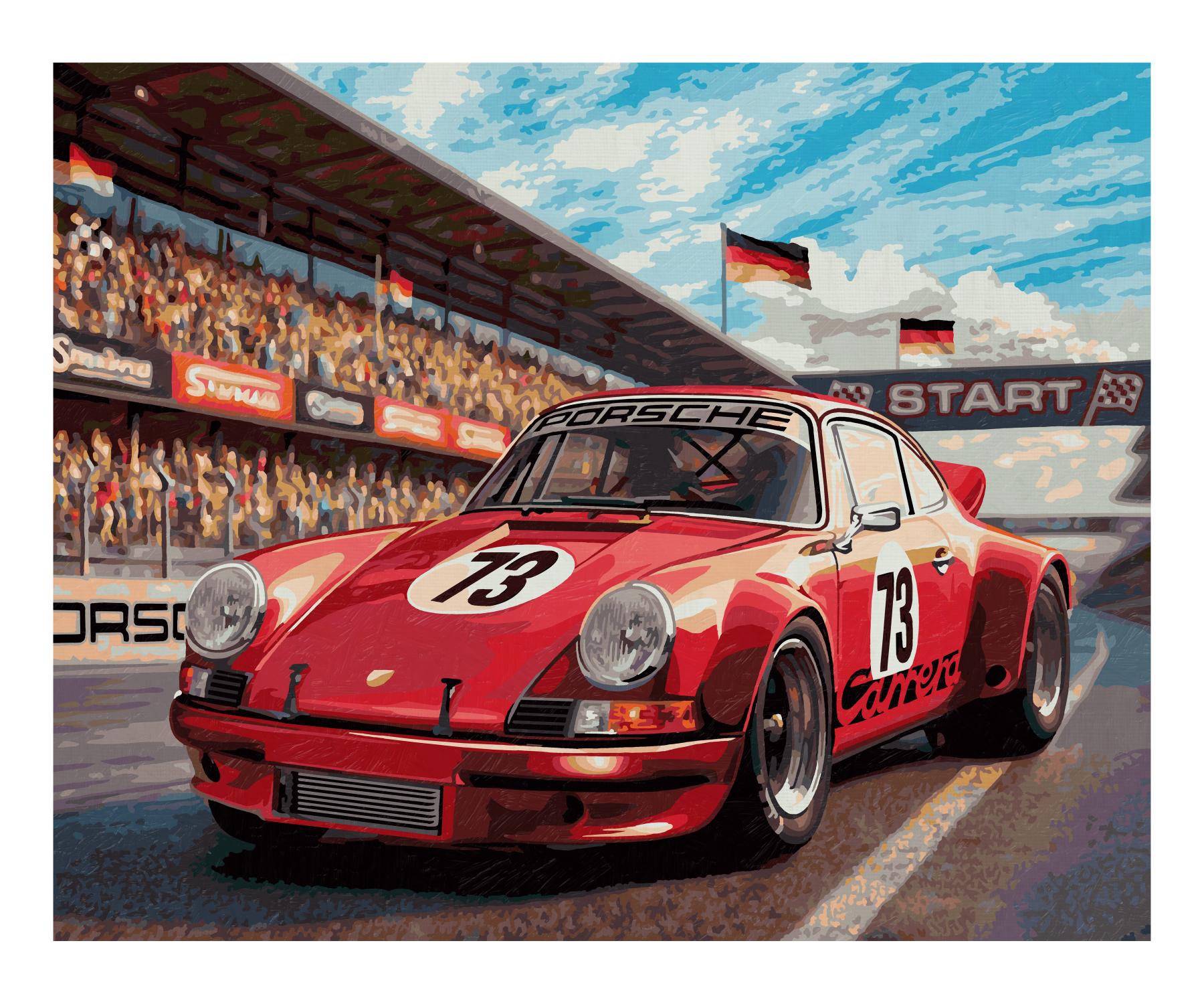 Porsche 911 Carrera RSR 2.8 40x50 cm Schipper