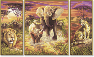 Afryka - Wielka Piątka 50 x 80 cm
