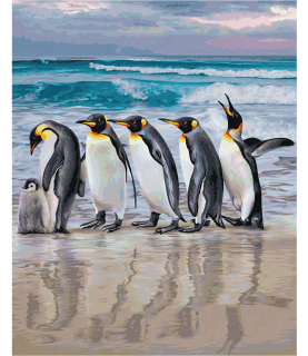 Pingwiny cesarskie 40 x 50 cm